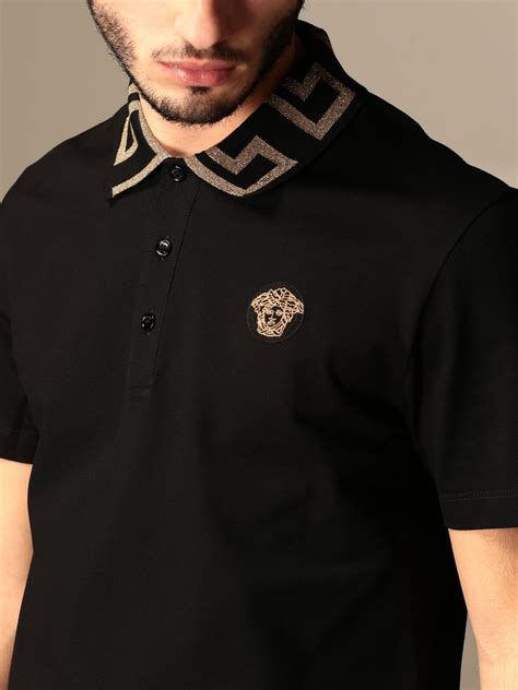 versace mens polo black fashion|gianni versace polos tees.